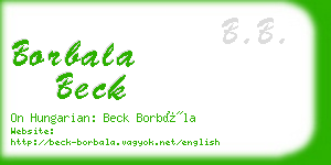 borbala beck business card